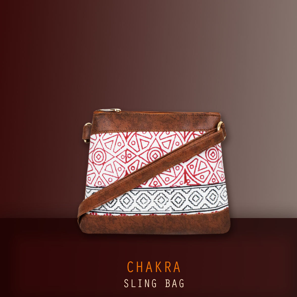 Chakra Block Printed Sling Bag