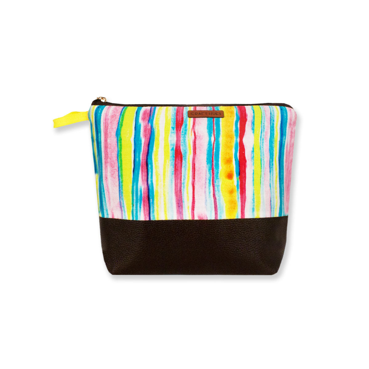 Water Color Stripes Printed Pouch