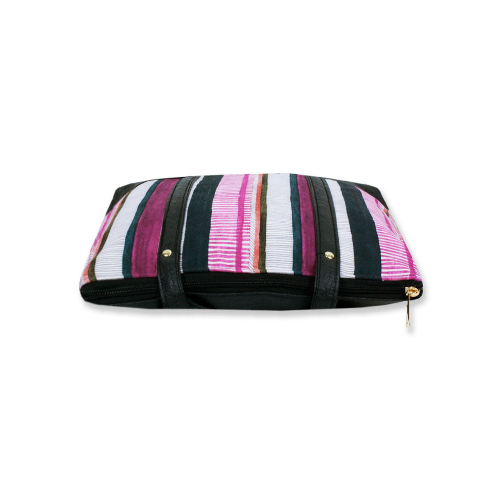 Wine Stripes Shoulder Bag with Sling