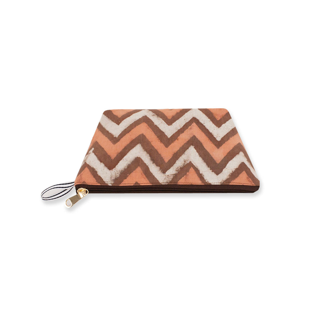 Zig Zag Block Printed Pouch